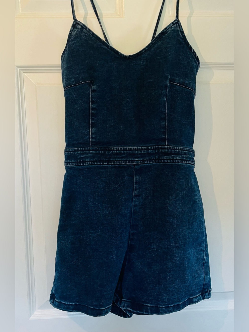 Chocolate USA Dark Blue Denim Romper